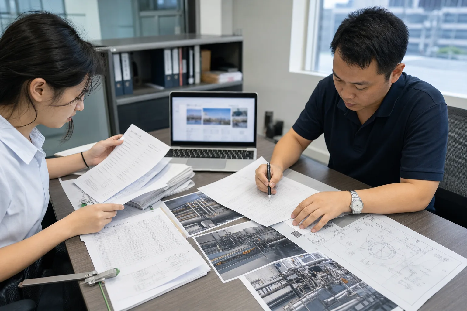 运营人员核对项目案例中的报价版本和交付资料