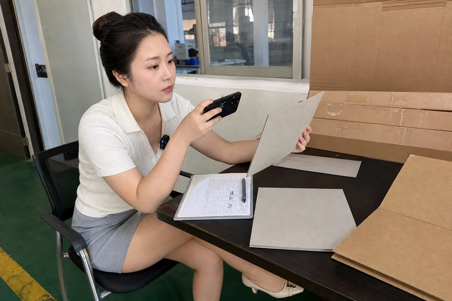 灰板纸代工样品克重与包装状态验收记录