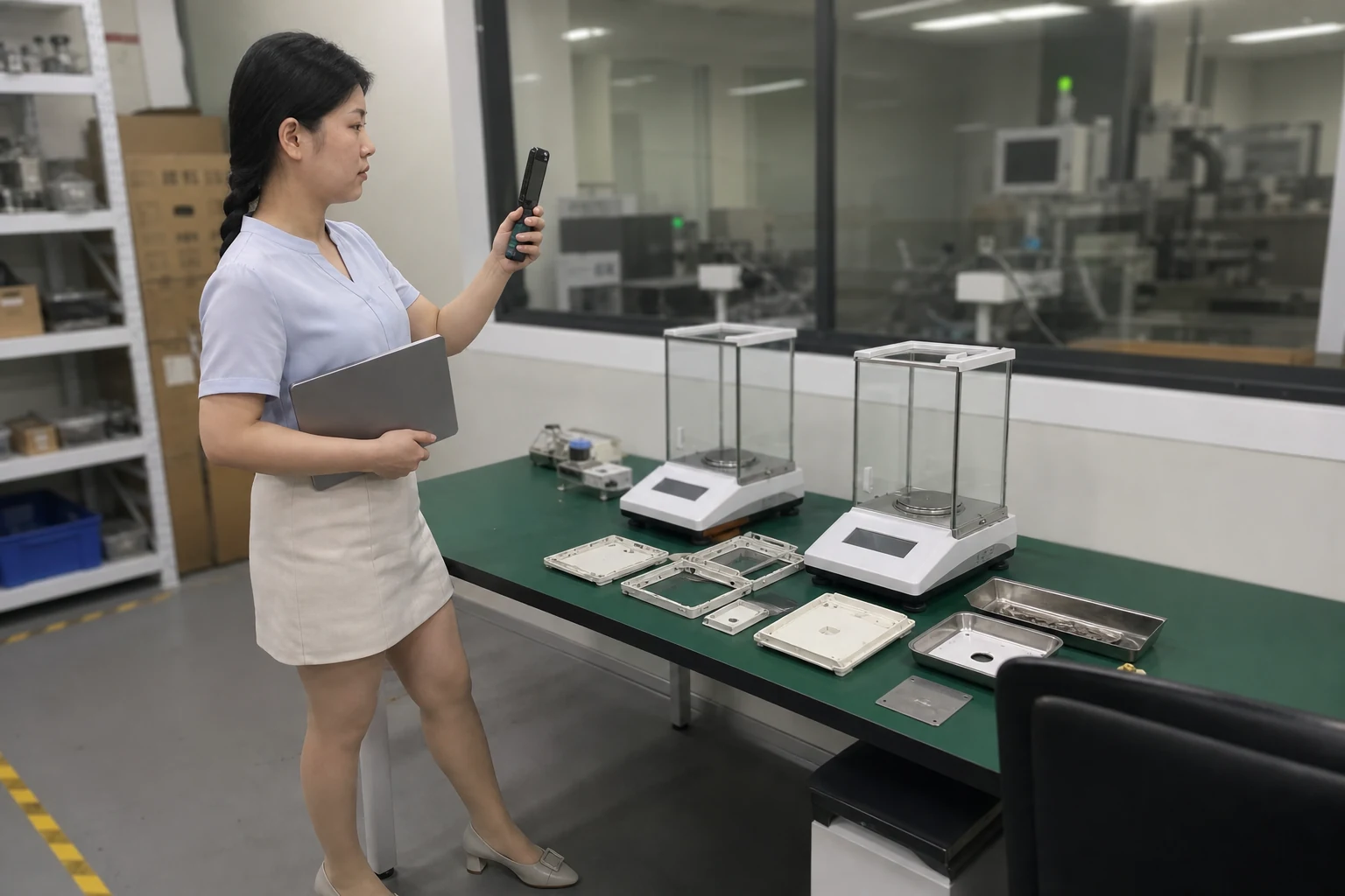 分析天平代工样机、关键部件与报价配置核对现场